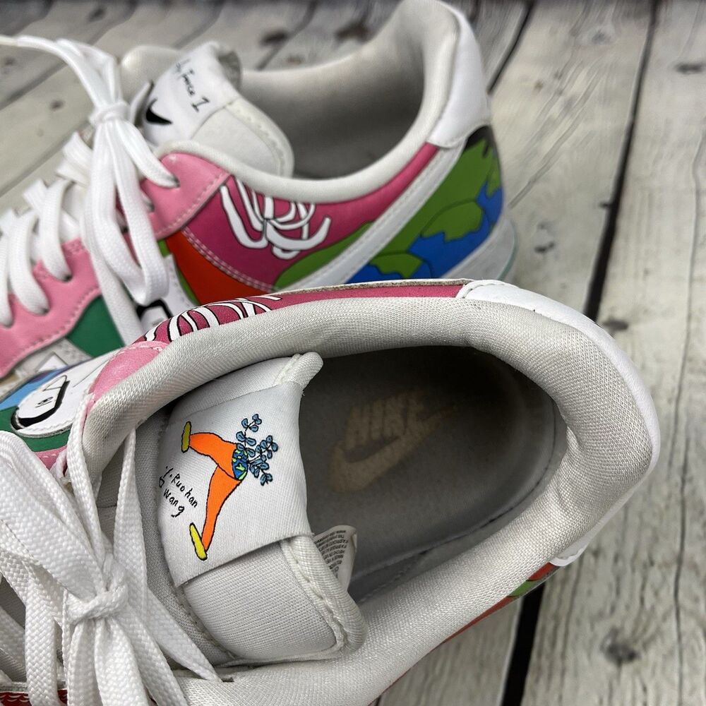 Nike x Ruohan Wang Air Force 1 AF1 Low Multicolor Flyleather Size 11 CZ3990-900 - Picture 11 of 12